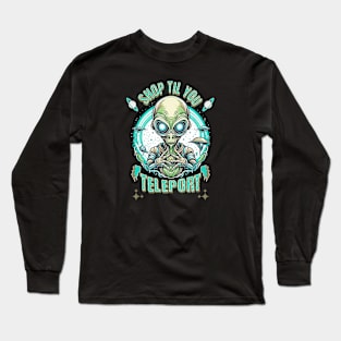 Shop Til You Teleport Alien Mall Shopping Spree Long Sleeve T-Shirt